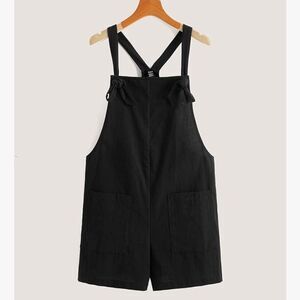 New without‎ tags Keffor Brand Knot Front Dual Pocket Overalls Black Size 3X